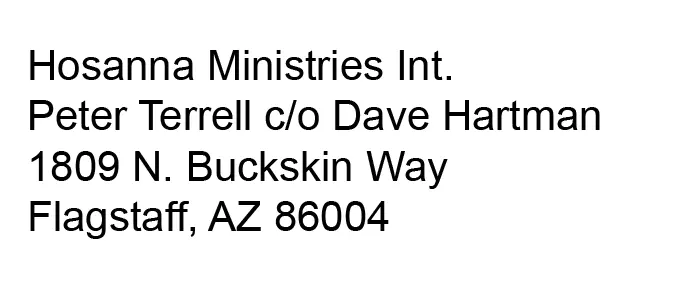 contact us - Hosanna Ministries Int.